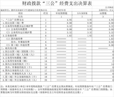 赣州市南康区卫生健康综合监督执法局2022年度单位决算公开说明